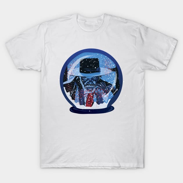 Hateful 8 Snow Globe T-Shirt by nicholashugginsdesign